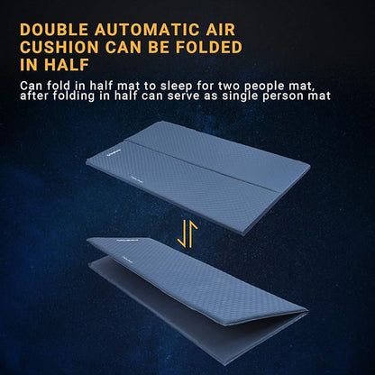 KingCamp Self-Inflating Camping Sleeping Pad for 2 Adults Foldable Foam Sleeping Pad for Single and Double Camping & Travel Outdoors