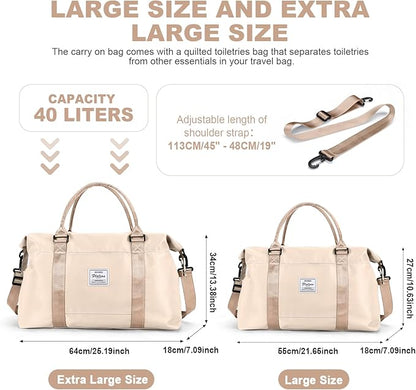 Travel Duffel Bag,Sports Tote Gym Bag,Shoulder Weekender Overnight Bag for Women