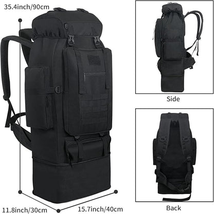 80L 100 Liters Camping Hiking Military Tactical Backpack,Water Resistant Large Travel Daypacks Outdoor MOLLE Rucksack