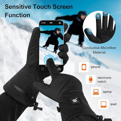 Heated Glove Liners Men Women - Rechargeable Battery Hand Warmer Gloves for Winter Motorcycle Skiing Camping Fishing Hunting