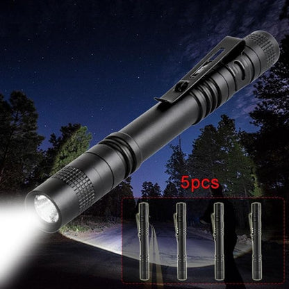 Pen Flashlight,5PCS Led Pen Light Flashlights with Clip,500 Lumen Mini Pocket Medical Penlight Inspection Flashlight
