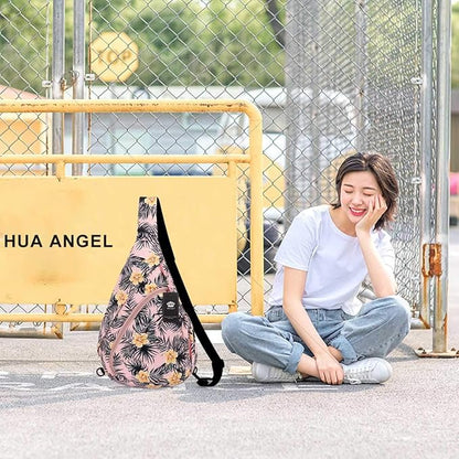 HUA ANGEL Crossbody Sling Bag for Men & Women Lightweight Waterproof Chest Shoulder Bag for Travel Hiking & Everyday Use