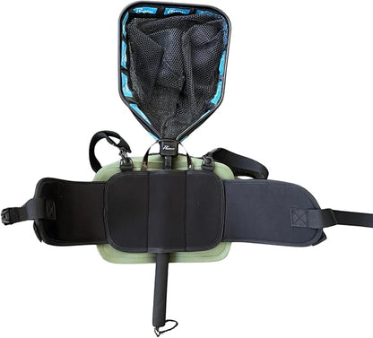 Waterproof Hip Pack | 8L Submersible Lumbar Fishing Waist Pack with Airtight Zipper | Perfect for Fly Fishing, Boating, Camping, Hiking or Paddleboarding | includes free IPX8 Waterproof Phone Case