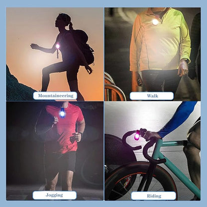 LED Flashlights Clip on Flashlight Night Safely Nursing Night Light Hands Free Strong Magnetic to Grip Clothing with a Keychain Flashlight for Walking Running Sports Outdoor Emergency