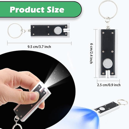 40 Packs Mini Flashlight Keychain Bulk Colorful Small Portable LED Lights Ultra Bright Flashlight Key Ring for Outdoor Camping Activity, 8 Colors