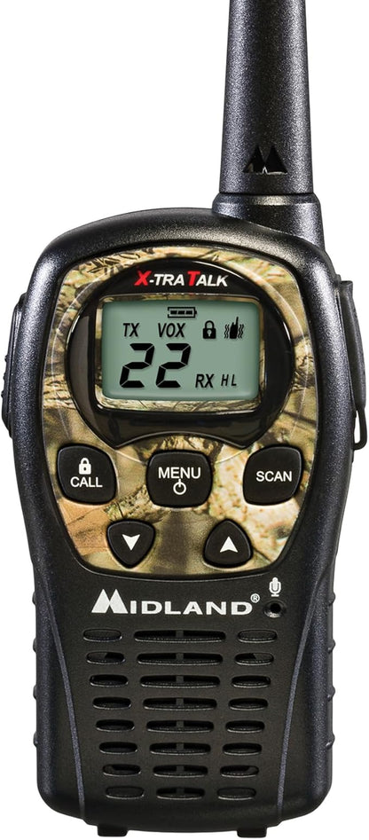 Midland LXT535VP3 FRS Walkie Talkie - Long Range Two-Way Radio Channel Scan, Silent Operation (Mossy Oak Camo, 2 Radios)