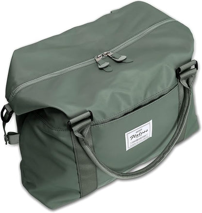 Womens travel bags, weekender carry on for women, sports Gym workout duffel bag, overnight shoulder Bag fit 15.6 inch Laptop (Large, Olive Green)