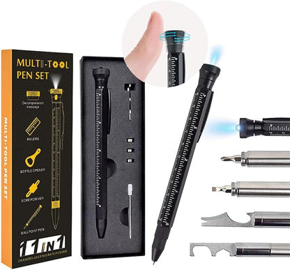 11 in 1 Multi-Tool Pen - Tools for Travel, Camping, Outdoor Activities and Everyday Use - Father's Day Dad Gift for Daughter Son, Birthday Father's Day Gift for Dad Grandpa Husband, Cool Gadgets
