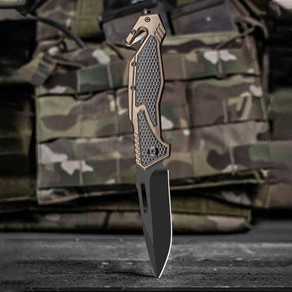 10MOONS Folding Pocket Knife, 8inch Assisted Opening Folding Knife, Tactical Pocket Knife Ourdoor Hiking Camping Tactical Survival and EDC