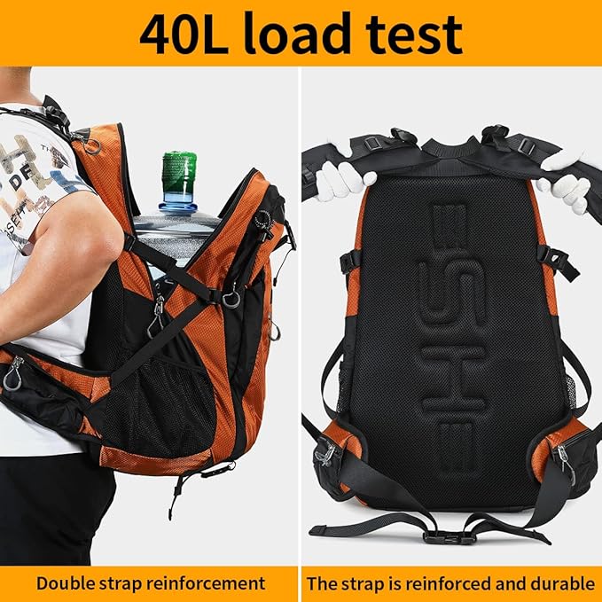 40L Waterproof Lightweight Hiking,Camping,Travel Backpack for Men Women