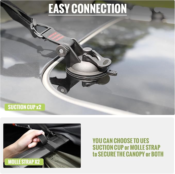 Extra Large Car Awning Camping Tarp for SUV, 19 x 13.3 x 8.6 FT, Waterproof Tailgate Awning for Camping,Van,MPV,Jeep