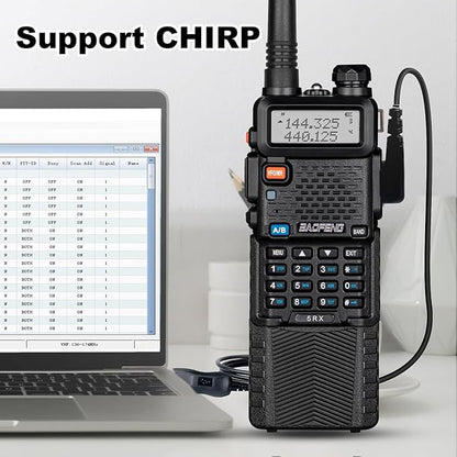 BAOFENG UV-5RX (Upgraded of UV-5R) Multi-Band Ham Radio, 136-174/400-520Mhz Receiving, Two Way Radio with 3800mAh Rechargeable and 711 Antenna (2 Pack)