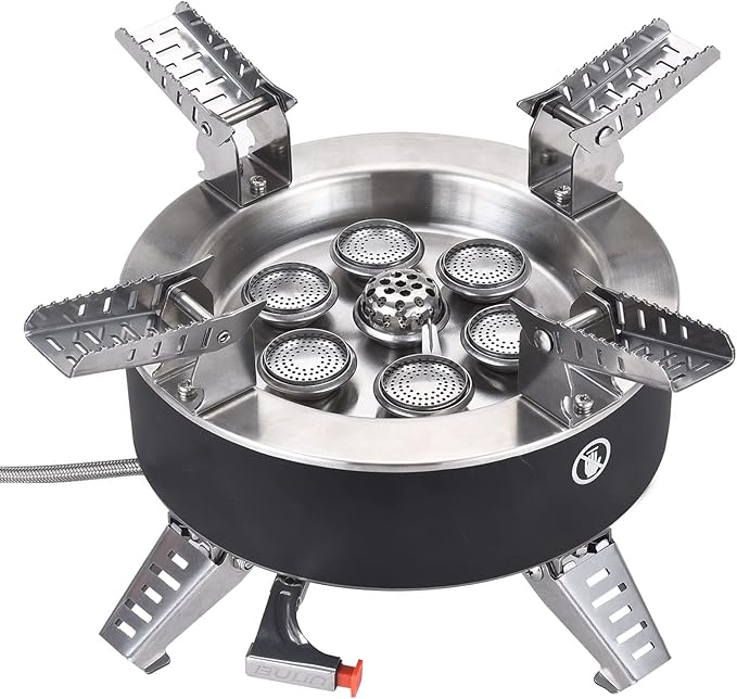 Bulin Camping Stove Burner 3500W/3800W/5800W/6800W/18000W Adjustable Ultralight Backpacking Stove Windproof Camp Portable Propane Stove for Camping Hiking Backpack Outdoor