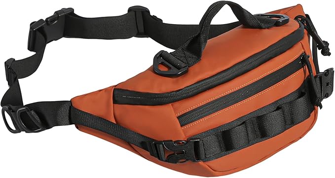 CamGo Tactical Fanny Pack for Men Women Military Waist Bag Molle Utility Hip Belt Pouch Crossbody Bags Bumbag for Cycling Hiking Walking Fishing Orange