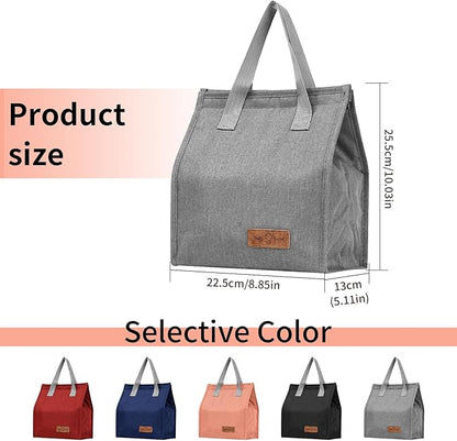 Red Insulated Lunch Bag, Portable and Durable, Suitable for Work, Travel, Picnics, Hiking, Mountain Climbing, Outings