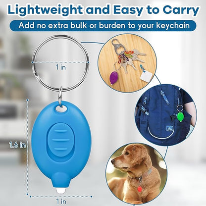 7 Pcs LED Keychain Flashlight Mini Keychain Light Ultra Bright Tiny Flashlight Small Portable Light Battery Powered with Key Ring for Outdoor Activities And Emergency Lightning, 7 Colors of Shells