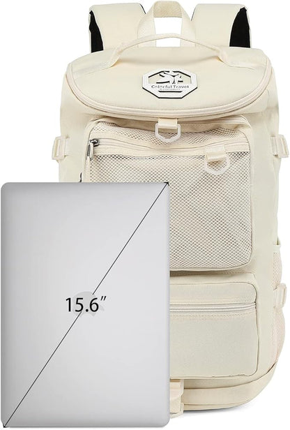 Gym Duffle Bag Backpack 4-Way Waterproof with Shoes Compartment for travel Sport Hiking laptop (Sea salt white) XL
