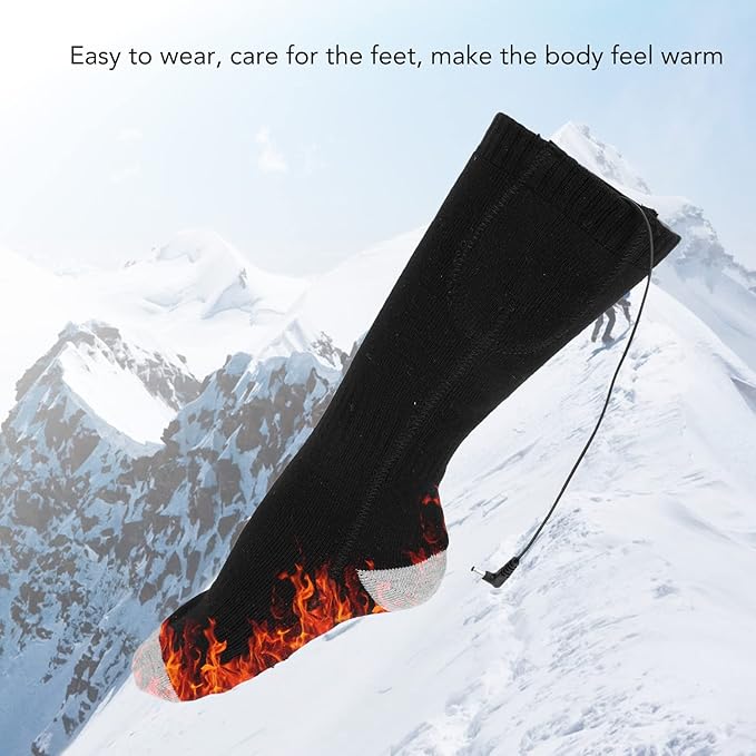 Heated Socks Electric Heated Socks Foot Bottom Heated Thermal Socks Winter Heating Socks for Men Women Outdoor Riding Camping Hiking Motorcycle Skiing Warm Winter Socks