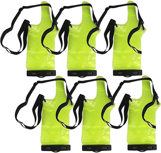6Pcs Universal Two Way Radio Waterproof Case Bag Portable Walkie Talkie Rainproof Pouch with Adjustable Strap Compatible for Motorola Kenwood Midland UV-3R UV-5R PX-888 Walkie Talkie Radio
