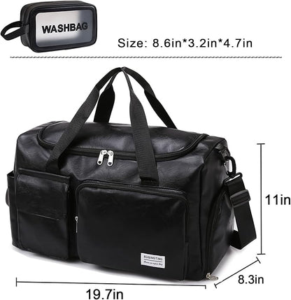 Small Gym Bag for Women, Travel Duffle Bag Carry On Weekender Bag with Shoe Compartment