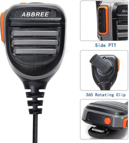 Baofeng GMRS-9R GMRS Radio Waterproof IP67 Two Way Radios GMRS Repeater Capable Rechargeable Walkie Talkies Long Range NOAA Weather Alerts Scan with Extra Tactical Antenna,2800mAh Battery,Speaker Mic