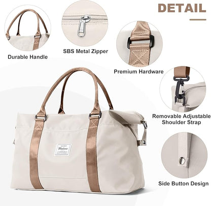 Travel Duffel Bag,Sports Tote Gym Bag,Shoulder Weekender Overnight Bag for Women