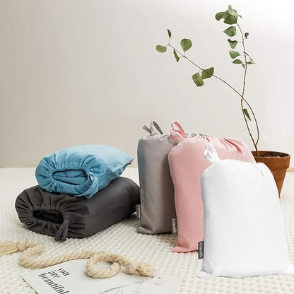 Brand - GANNAFEE Cotton Sleeping Bag Liner with Zipper - 100% Cotton Travel Sheet Sleep Sack Adult - Travel Sleeping Bag for Hotels Camping Hiking