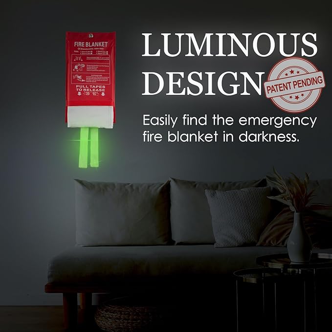 Fire Blankets Emergency for Home, Emergency Fire Blanket, 6 Pack Suppression Flame Retardent Safety Fire Blanket for Home, Kitchen, Fiberglass Fire Blanket