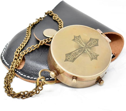 Engraved Compass, Confirmation Gift Ideas, Baptism Gifts Keepsake Compass Cross & Be Strong & Courageous, Confirmation Gift Ideas, Heavenly Gift Of Faith. Missionary, Birthday Gift,