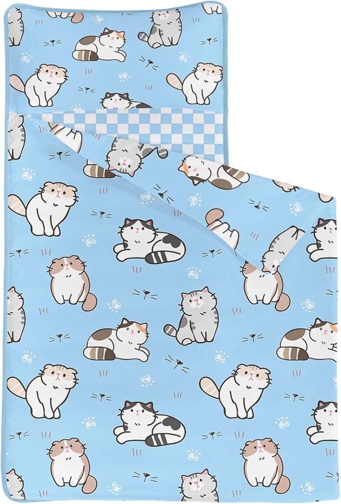 Space Nap Mat - Space Ship Galaxy Sleeping Bag with Removable Pillow - Daycare and Sleepovers Preschool Kindergarten Bedding Set for Kids Toddler Boys Girls