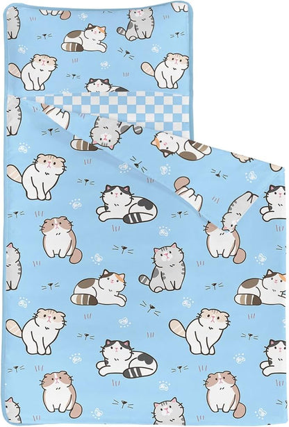 Space Nap Mat - Space Ship Galaxy Sleeping Bag with Removable Pillow - Daycare and Sleepovers Preschool Kindergarten Bedding Set for Kids Toddler Boys Girls