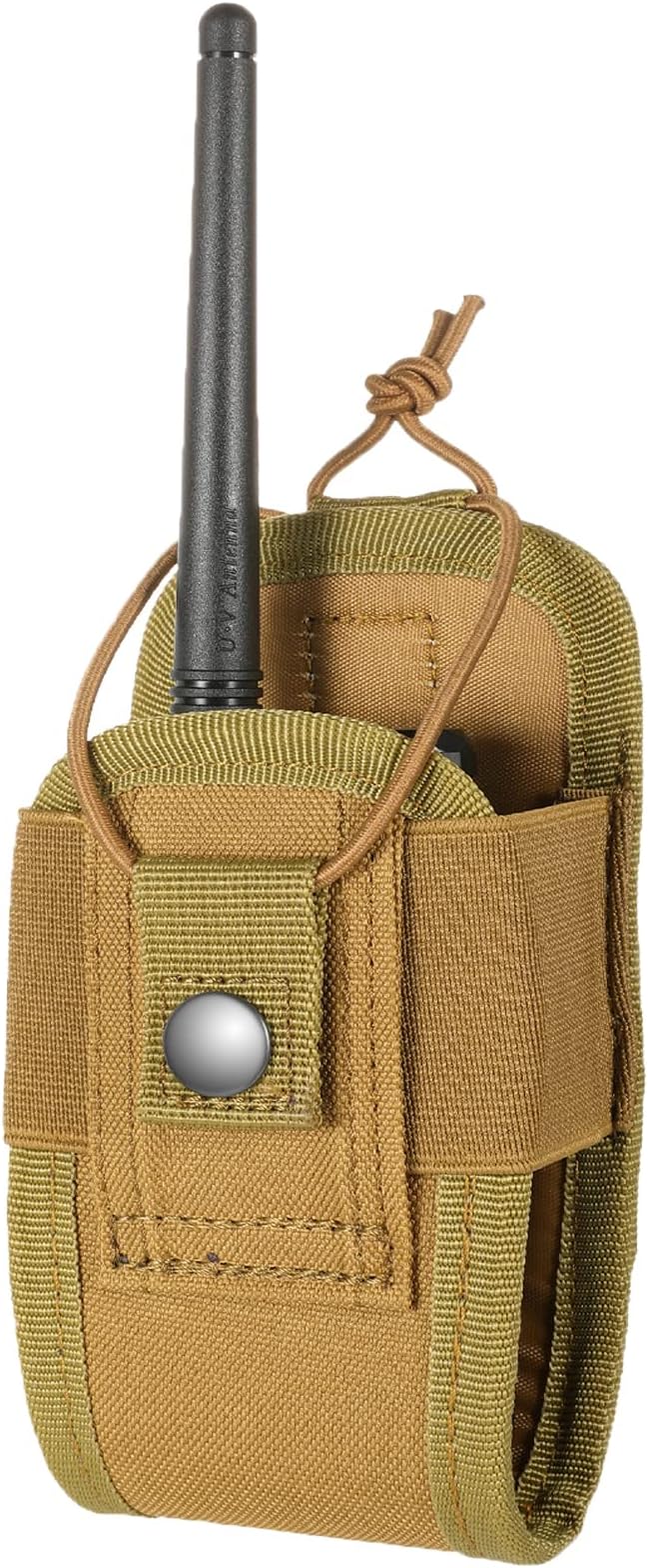 FRTKK Tactical Radio Holder Radio Holster Molle Radio Pouch Universal Radio Case Military Heavy Duty Radio Bag for Police Firefighter Two Ways Walkie Talkies Vest
