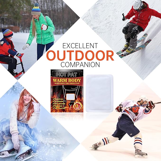 Hand Warmers - (Upgraded Large) Long Lasting Safe Natural odourless air Activated Hand Warmers - Up to 12 Hours of Heat - 20 Tablets for Cold Weather Such as Skiing, Winter Camping etc.