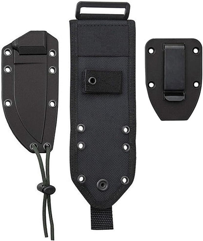 ESEE -3S with Glass Breaker Pommel Black Blades with Micarta Handles and Black Molle Sheath