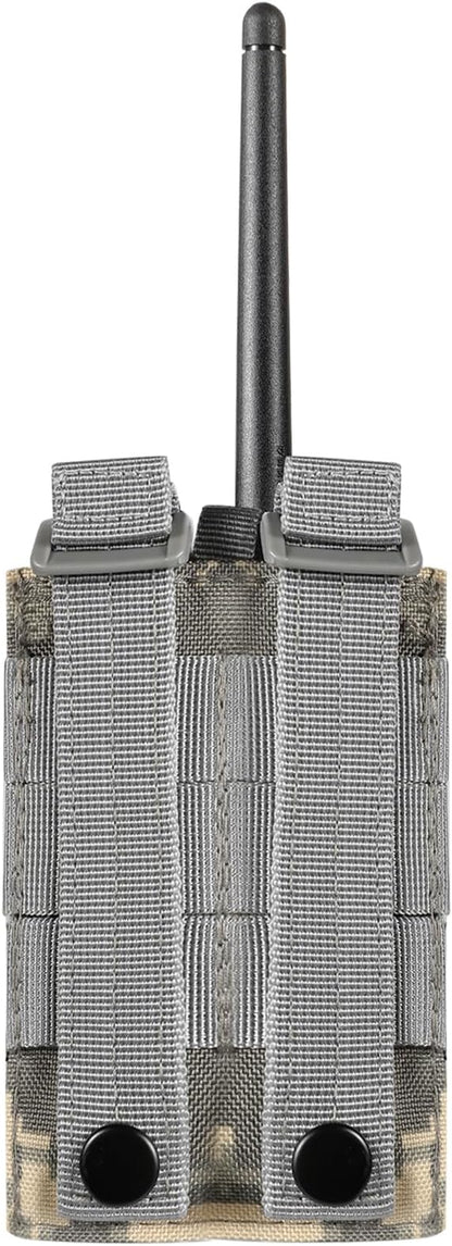 FRTKK Tactical Radio Holder Radio Holster Molle Radio Pouch Universal Radio Case Military Heavy Duty Radio Bag for Police Firefighter Two Ways Walkie Talkies Vest