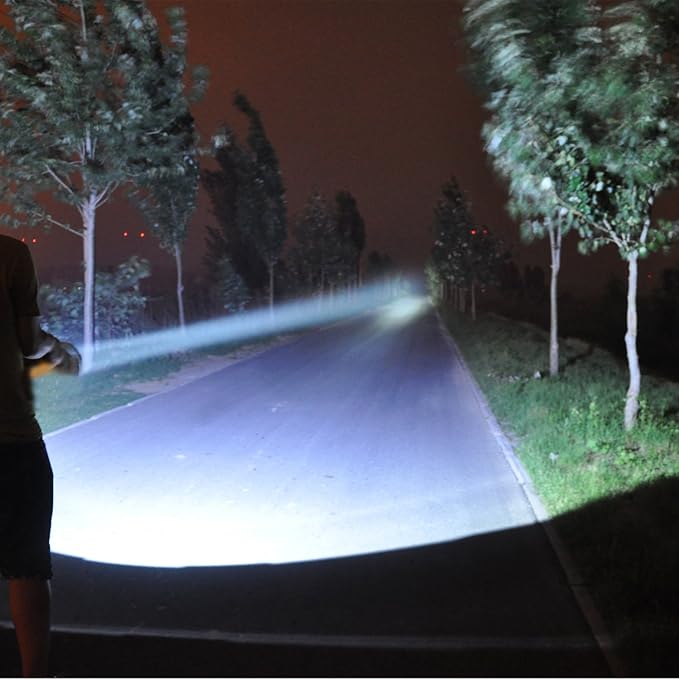 Super Bright Torch Searchlight Handheld Portable LED Spotlight USB Rechargeable Multi-function Flashlight Outdoor Long Shots Lamp