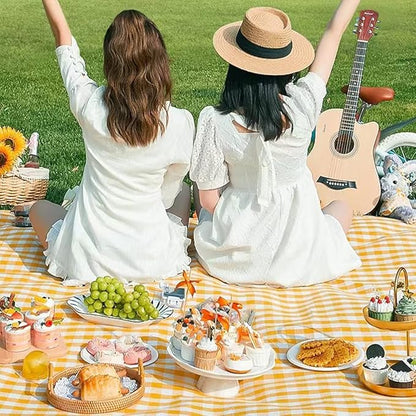 Large 80"x 60" Beach Blanket, Outdoor Picnic Blankets, Waterproof Sandproof Portable Blankets, Foldable and Lightweight for Spring Summer Camping, Beach, Park