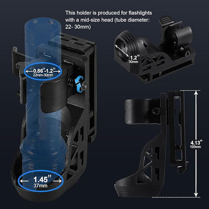 Tactical Flashlight 1200 High Lumen Duty Belt Flashlight for Law Enforcement, Premium Police Flashlight with Holster for Duty Belt,led Flashlight Small -Sentinel-X1