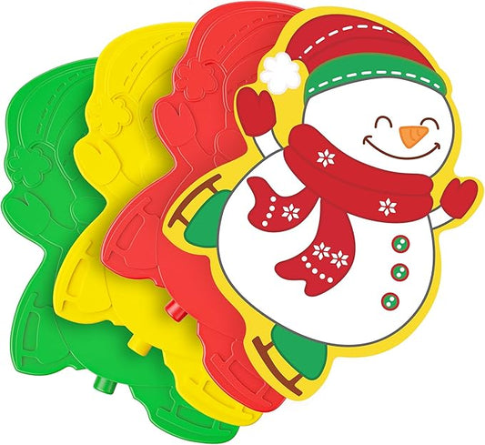 HiYZ Christmas Ice Packs for Lunch Boxes - Reusable Kids Ice Packs - Quick Freeze, Space Saving, Long-Lasting Cooler for Lunch Box, Thin Ice Packs Ideal for Travel, Picnics, and School