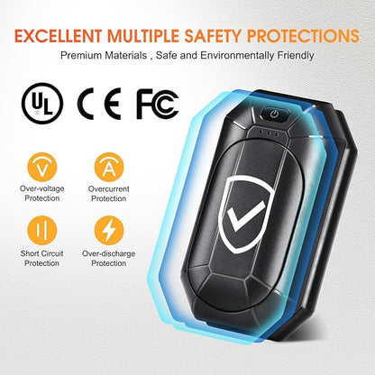 2 Pcs Mini Hand Warmer Rechargeable, 2000mAh*2 Portable Hand Warmer Reusable, 3 Levels Temperature Adjustable 2 in 1 Hand Warmer, Outdoor Indoor Warm Gift for Men Women Children