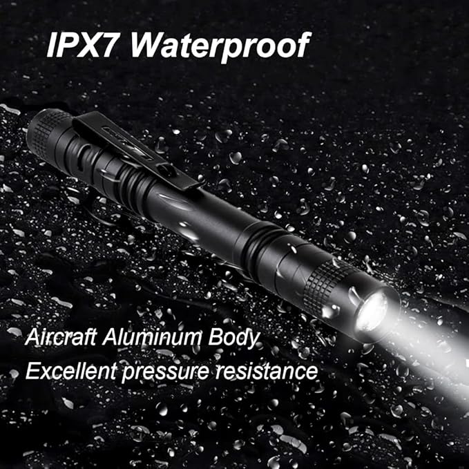 Pen Flashlight,10PCS Led Pen Light Flashlights with Clip,500 Lumen Mini Flashlight Medical Penlight