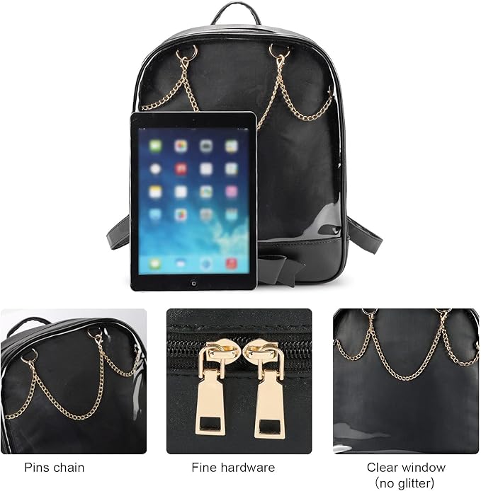 STEAMEDBUN Ita Bag Backpack Bowknot Kawaii Pin Display Backpack Bag with Insert