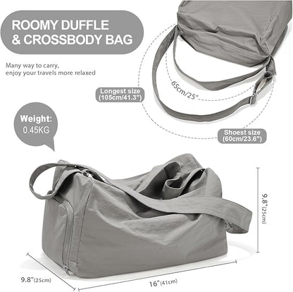 Small Gym Bag with Shoe Compartment, Workout Sport Duffle Bag for Women Travel, Waterproof Shoulder Overnight Bags Lightweight Carry on Tote Bags for Swim, Yoga, Dance