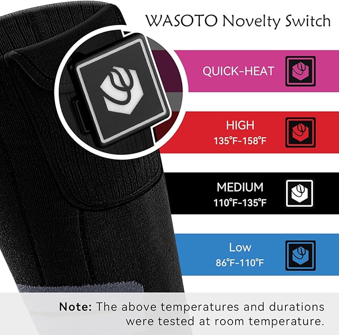 Heated Socks for Men Women 7.4V 22.2WH Battery 2023 Upgraded Heating Socks with APP Remote Control for Hunting Fishing Camping Hiking Outdoor Work(Black,M)