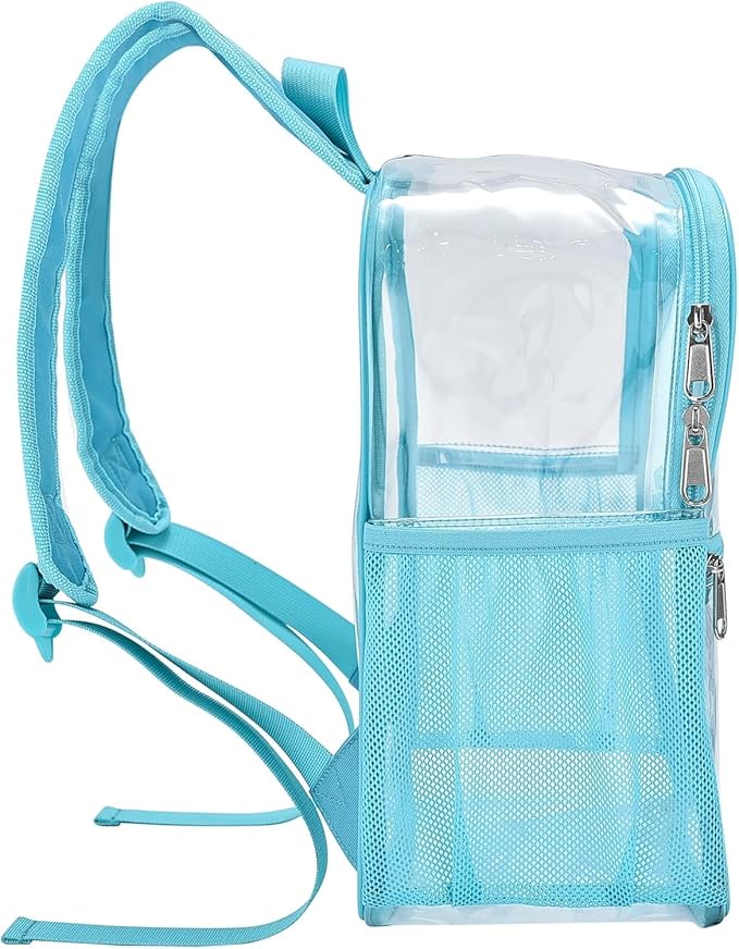 Oraben Clear Backpack for Stadium Events Clear Stadium Backpack 12x6x12 Bag (Enhanced Strap, Teal)