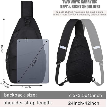 Crossbody Bags for Women Men Trendy Sling Bag Bakpack Casual Chest Bag with Convertible Shoulder Strap