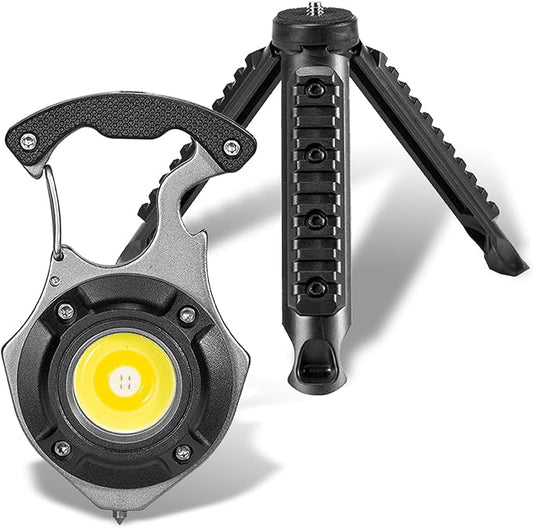 Keychain Flashlight for Camping - Mini Size - Rechargeable Keychain Light Pocket Mate for Keyring, 5 Modes, Multiple Functions (Silver-3)