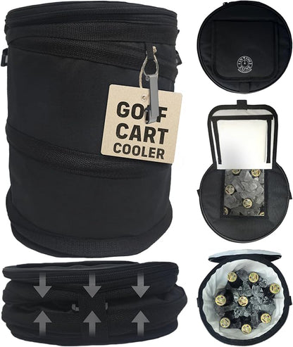 INTHEZONE - Collapsible Pop-Up Golf Cart Cooler Bag - Must-Have Push Cart and Cart Accessories for Men - Golf Necessities - Unique Golf Accessories for Golfers for Men