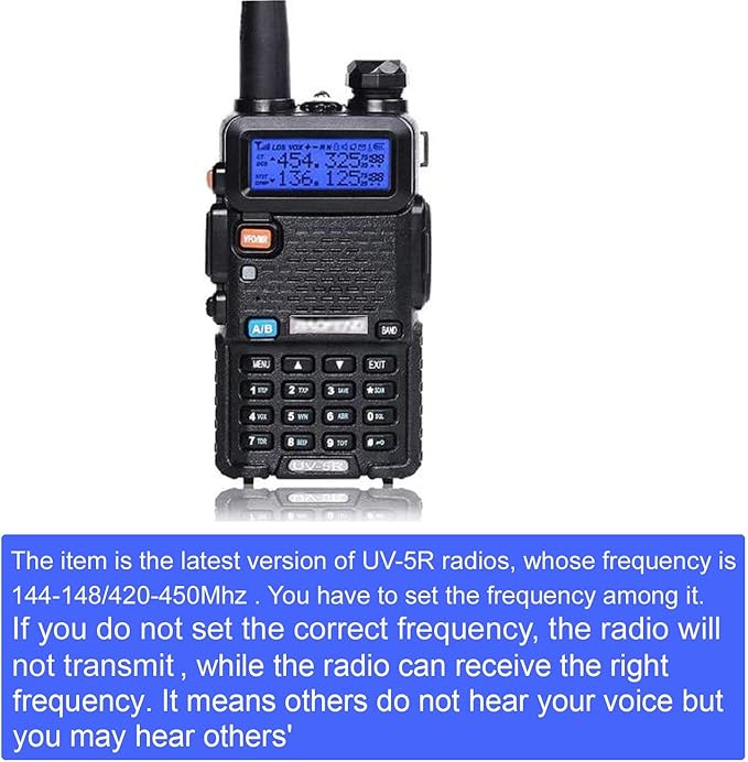 Baofeng UV-5R Ham Dual Band Two Way Radio 144-148/420-450Mhz,Nicama Walkie Talkie 1800mAh Li-ion Battery (2 Pack)