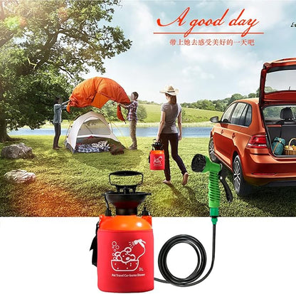 CLICIC Pressure Sprayer with 7 Spray Modes, Camping Shower with Removable Hose and Shower Head for Camping Outdoor Traveling Hiking and Pet Bath. (0.75 Gallon / 3L-Insulated)